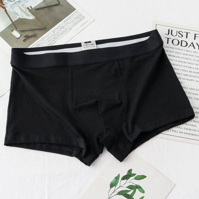 Pánske spodné prádlo, bavlnené boxerky, jednofarebné, priedušné, so stredným pásom, pánske spodné prádlo, mäkké nohavičky, bikiny