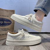 Proljetne muške tenisice s okruglim vrhovima na vezanje, ležerne muške tenisice, modne vanjske neklizajuće dezodoransne prozračne trendove, svestrane muške cipele za 2023.