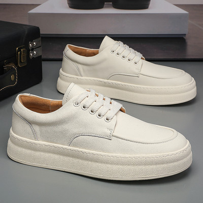 Proljetne muške tenisice s okruglim vrhovima na vezanje, ležerne muške tenisice, modne vanjske neklizajuće dezodoransne prozračne trendove, svestrane muške cipele za 2023.