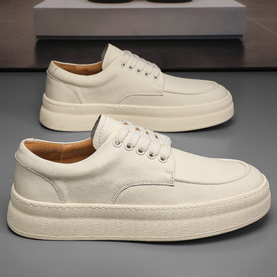 Proljetne muške tenisice s okruglim vrhovima na vezanje, ležerne muške tenisice, modne vanjske neklizajuće dezodoransne prozračne trendove, svestrane muške cipele za 2023.