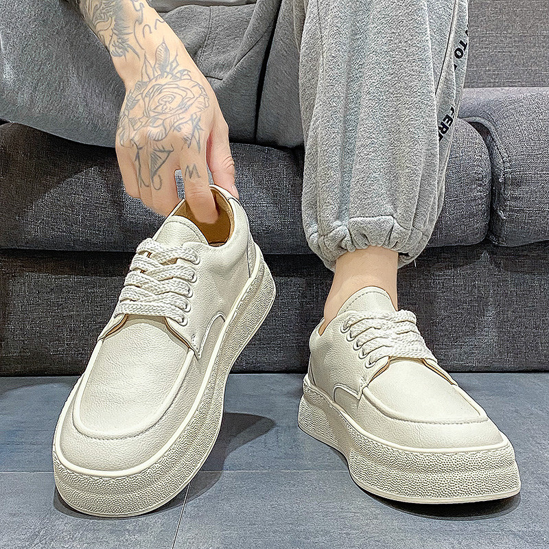 Proljetne muške tenisice s okruglim vrhovima na vezanje, ležerne muške tenisice, modne vanjske neklizajuće dezodoransne prozračne trendove, svestrane muške cipele za 2023.