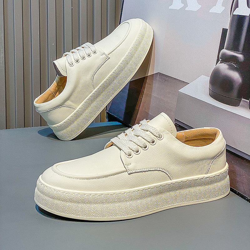 Proljetne muške tenisice s okruglim vrhovima na vezanje, ležerne muške tenisice, modne vanjske neklizajuće dezodoransne prozračne trendove, svestrane muške cipele za 2023.