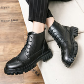 Nove zimske Chelsea muške čizme Britanski stil Svečane poslovne kožne čizme Modne gležnjače Visoke oksfordice Debeli donji dio