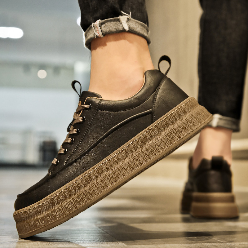 Nové ploché šnurovacie tenisky s okrúhlou špičkou, ležérne, módne, outdoorové, protišmykové, priedušné, pohodlné, univerzálne, trendy, pánske vulkanizované topánky