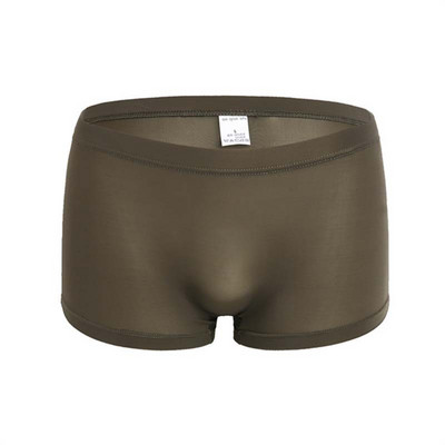 Ανδρικά κιλότα Ανδρικά εσώρουχα από μετάξι πάγου χωρίς ραφή μονόχρωμα εξαιρετικά λεπτά αναπνεύσιμα μποξερ σορτς για ανδρικά σώβρακα Μπόξερ σορτς