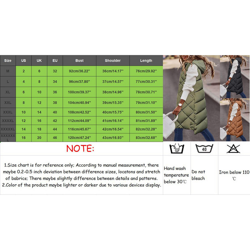 Χειμωνιάτικο ζεστό μεσαίου μήκους γιλέκα Γυναικεία αμάνικα γιλέκα με κουκούλα Παλτό Γυναικεία φαρδιά τσέπες Casual μπουφάν με φερμουάρ Γιλέκο Γυναικείο