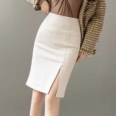 Fuste creion de birou în stil simplu pentru doamne, elegante, toate se potrivesc, cu talie înaltă, fuste subțiri, pentru femei, clasice, vintage, casual