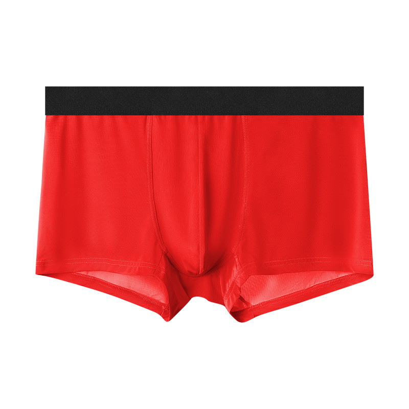 Lenjerie pentru bărbați, fără sudură, boxer din mătase de gheață, pantaloni scurți subțiri de vară, chiloți, lenjerie pentru bărbați, culoare solidă, bikini transparent pentru bărbați