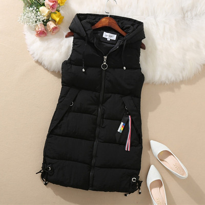 UHYTGF 3XL Vestă de dimensiuni libere Jachetă de puf pentru femei Îmbrăcăminte exterioară de iarnă Vestă fără mâneci pentru femeie Toamnă din bumbac Vestă caldă cu glugă 890