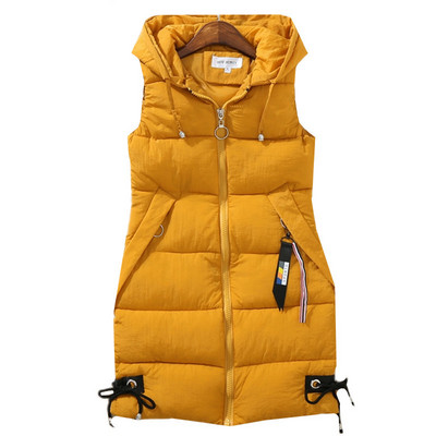 UHYTGF 3XL Vestă de dimensiuni libere Jachetă de puf pentru femei Îmbrăcăminte exterioară de iarnă Vestă fără mâneci pentru femeie Toamnă din bumbac Vestă caldă cu glugă 890