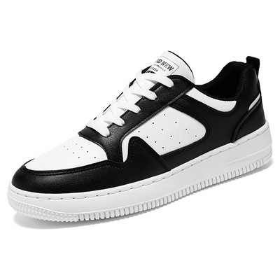 Nouă primăvară, cu fund plat, cap rotund, respirabil, ocazional, anti-alunecare, deodorant, confortabil, totul, tendință, solid, pantofi vulcanizați pentru bărbați