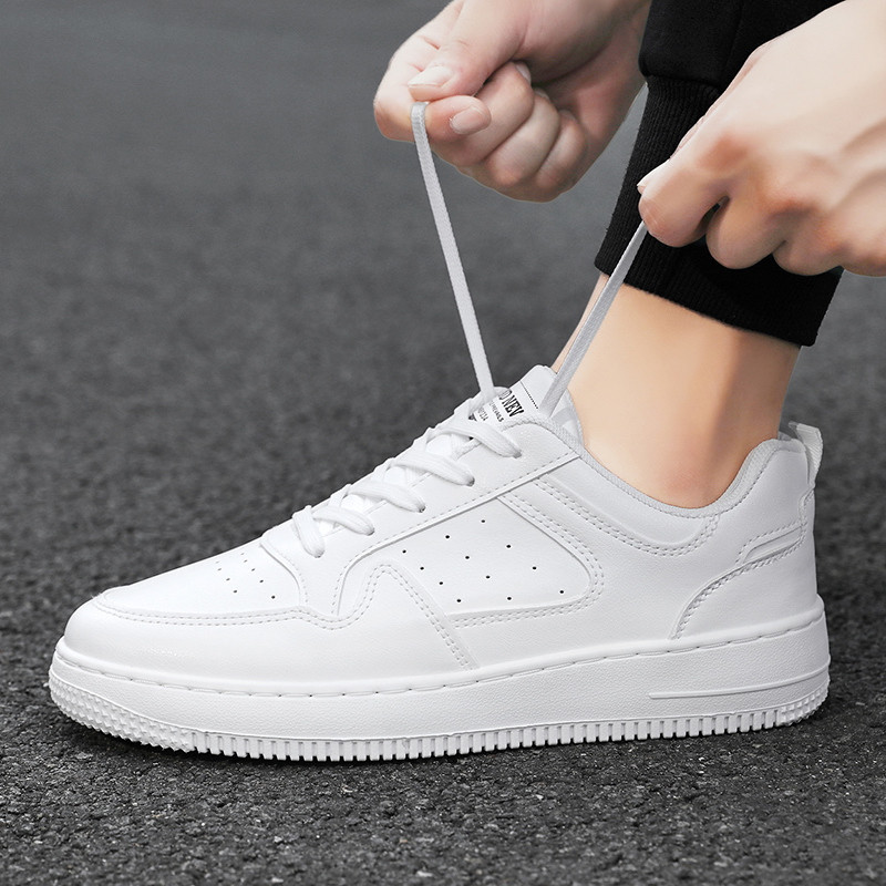 Nouă primăvară, cu fund plat, cap rotund, respirabil, ocazional, anti-alunecare, deodorant, confortabil, totul, tendință, solid, pantofi vulcanizați pentru bărbați