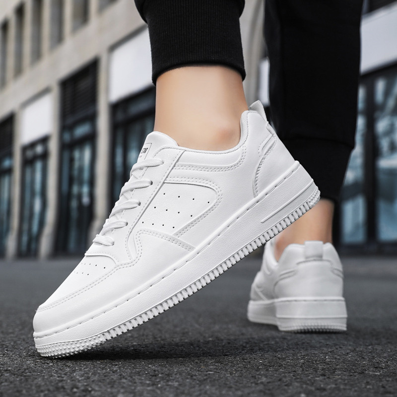 Nouă primăvară, cu fund plat, cap rotund, respirabil, ocazional, anti-alunecare, deodorant, confortabil, totul, tendință, solid, pantofi vulcanizați pentru bărbați