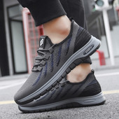 Pánske vulkanizované topánky, tenisky, priedušné pánske ležérne topánky, protišmykové pánske topánky, ľahké pevné šnurovacie topánky