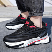 Nove proljetne mrežaste muške ležerne tenisice na vezanje za 2023., modne, neklizajuće, prozračne, udobne, sažete jednobojne cipele za sve za muškarce