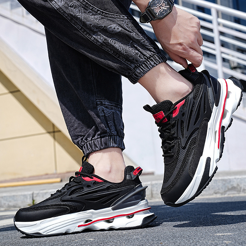 Nove proljetne mrežaste muške ležerne tenisice na vezanje za 2023., modne, neklizajuće, prozračne, udobne, sažete jednobojne cipele za sve za muškarce