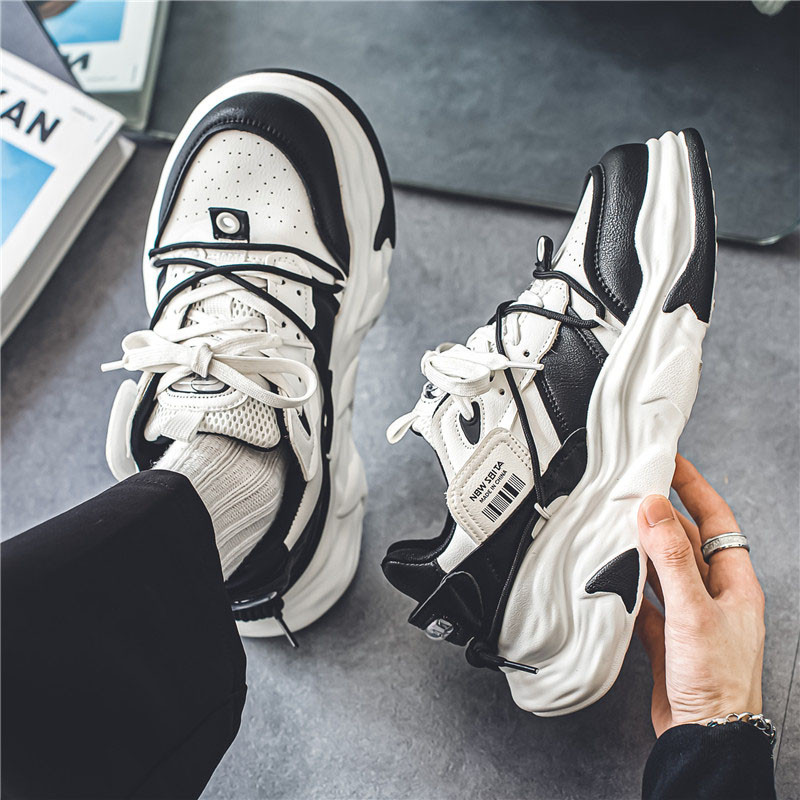 Modne tenisice Lagane muške cipele za slobodno vrijeme Prozračna muška obuća Cipela za hodanje na vezanje Sportske tenisice za trčanje veće veličine