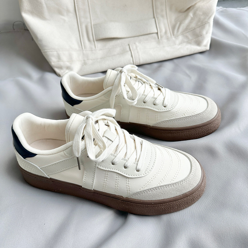 Muške vulkanizirane cipele Proljetne okrugle prste Čipkane ravne donje ležerne neklizajuće udobne meke donje svestrane trendi cipele za muškarce