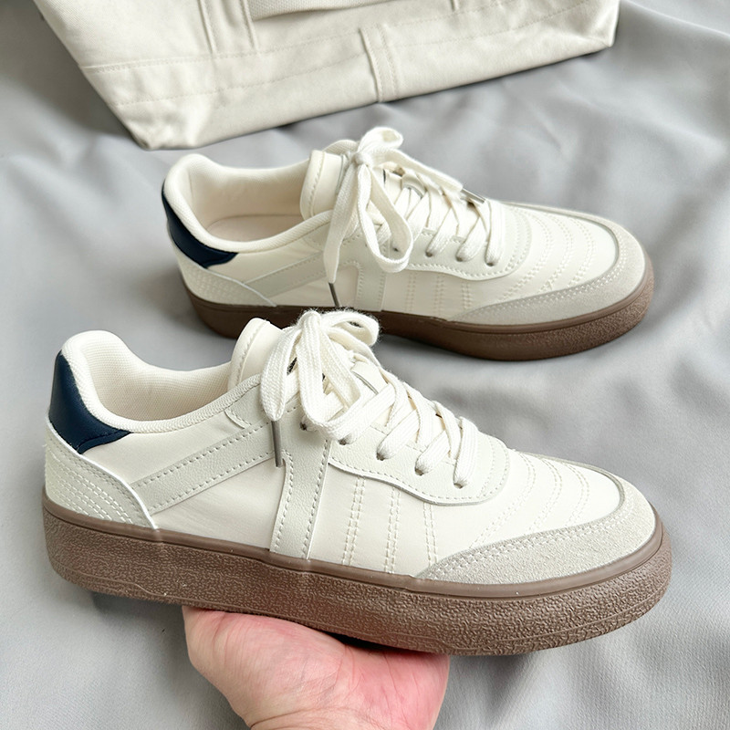 Muške vulkanizirane cipele Proljetne okrugle prste Čipkane ravne donje ležerne neklizajuće udobne meke donje svestrane trendi cipele za muškarce