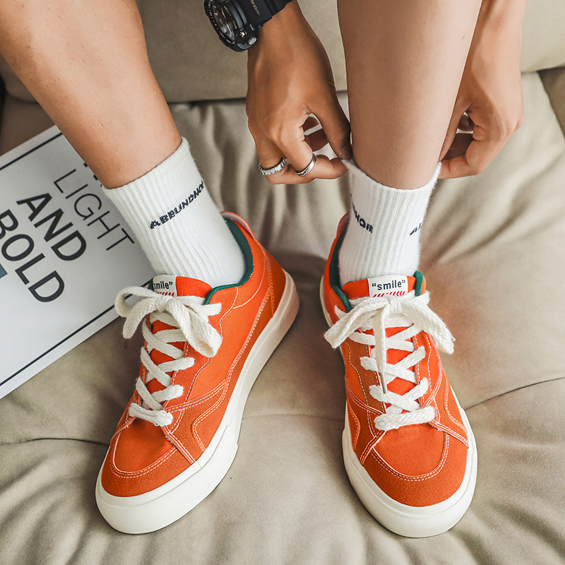 Pantofi casual din pânză cu șireturi pentru bărbați 2023, pantofi noi de toamnă pentru bărbați, pantofi solizi, în aer liber, pentru bărbați, pantofi vulcanizați de mică adâncime pentru bărbați