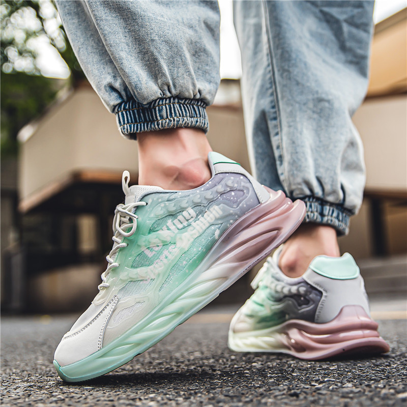 2023 Nové jarné šnurovacie priedušné tenisky pre mužov, ležérne vonkajšie, protišmykové, pohodlné, všestranné, plytké, vulkanizované topánky