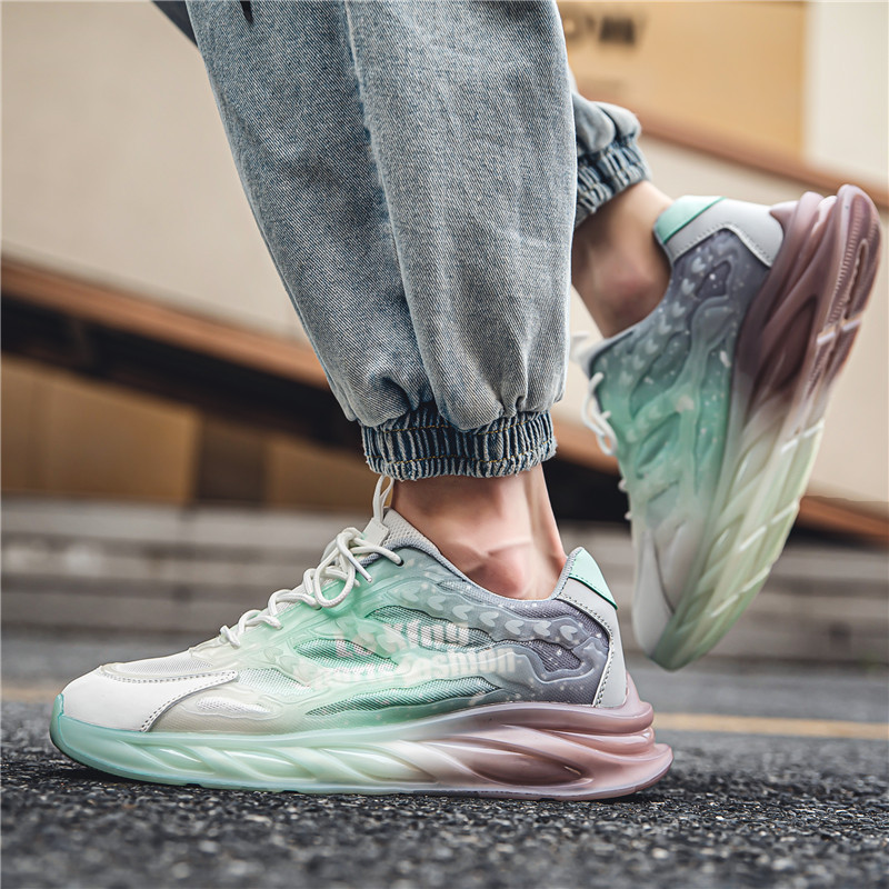 2023 Nové jarné šnurovacie priedušné tenisky pre mužov, ležérne vonkajšie, protišmykové, pohodlné, všestranné, plytké, vulkanizované topánky