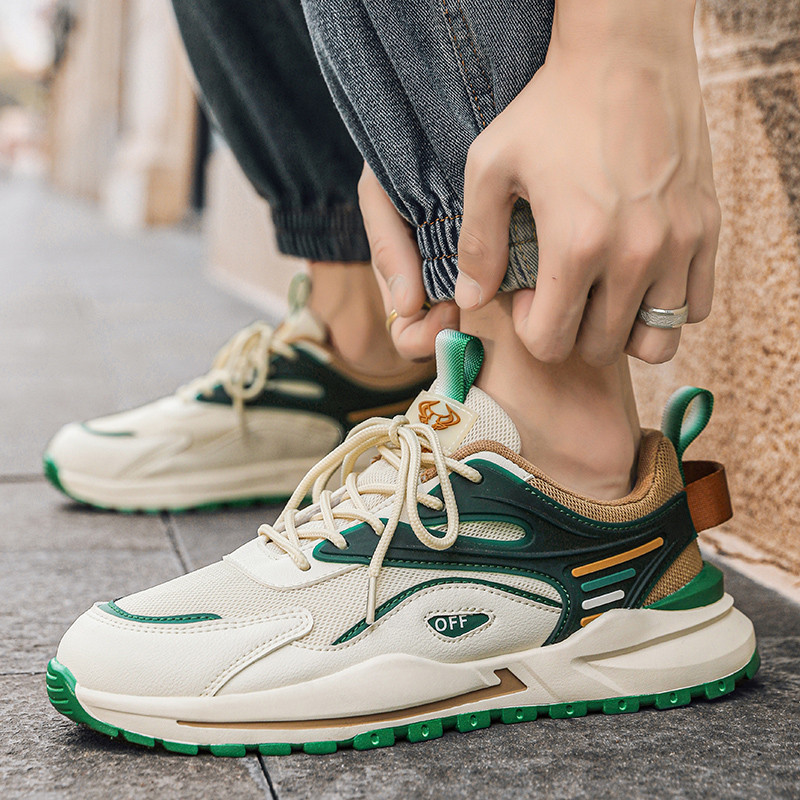 2023 Nové jarné ploché sieťované ležérne pánske tenisky, módne outdoorové, protišmykové, pohodlné, mäkké, priedušné, pevné topánky pre mužov