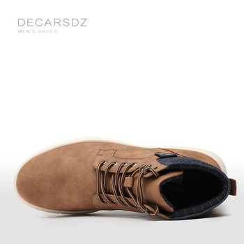 DECARSDZ Χειμερινές μπότες 2023 Νέα φθινοπωρινά παπούτσια Άνετα, καθημερινά μπότες με κορδόνια Κλασικά αυθεντικά δερμάτινα παπούτσια για περπάτημα ανδρικά παπούτσια