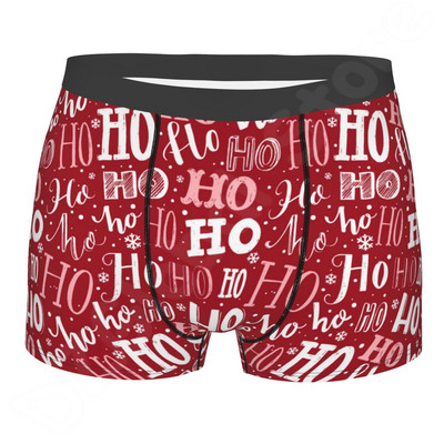 Sretan Božić S pahuljama Muško donje rublje Xmas Tree Crvene muške gaćice Prozračne udobne bokserice velike veličine