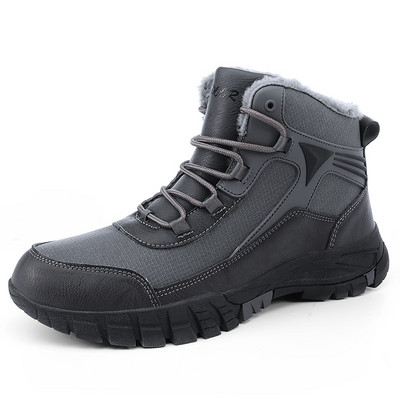 Brand Men Winter Snow Boots Αδιάβροχα δερμάτινα πάνινα παπούτσια Super Warm ανδρικές μπότες Υπαίθριες ανδρικές μπότες πεζοπορίας Παπούτσια εργασίας Μεγάλο μέγεθος