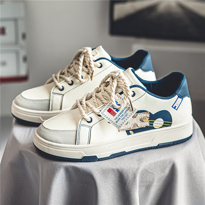 2023 Nou de primăvară cu fund plat șiret pentru bărbați un singur pantof casual în aer liber anti-alunecare confortabil talpă moale versatil pantofi solidi pentru bărbați