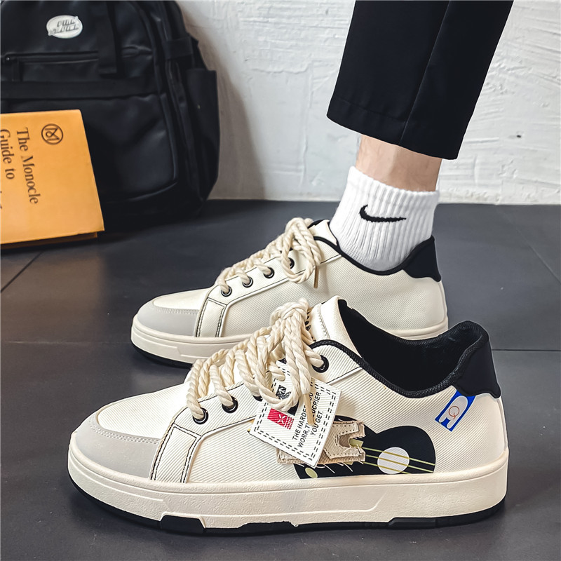 2023 Nou de primăvară cu fund plat șiret pentru bărbați un singur pantof casual în aer liber anti-alunecare confortabil talpă moale versatil pantofi solidi pentru bărbați