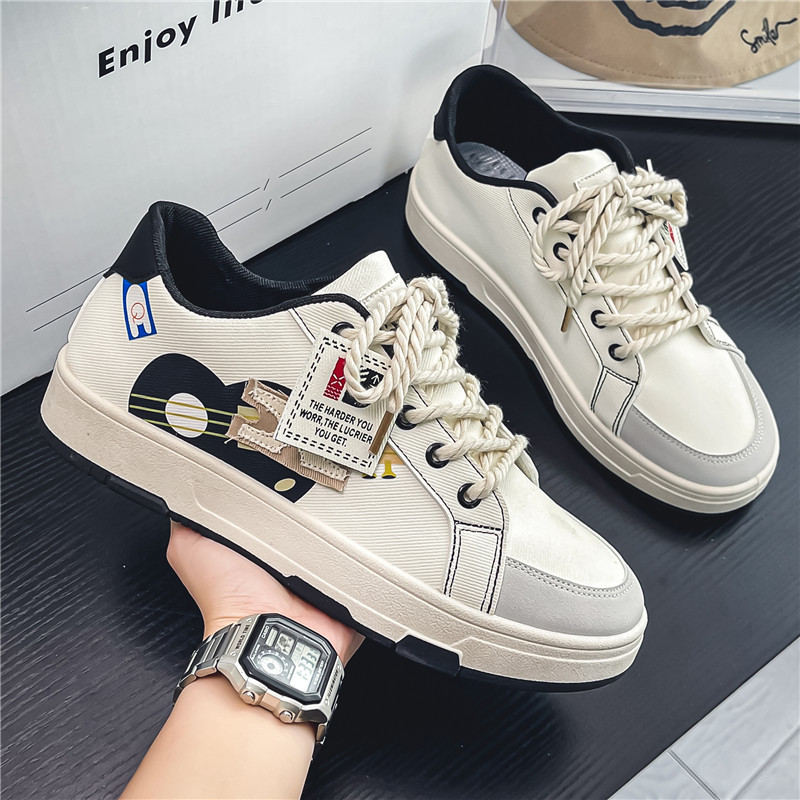 2023 Nou de primăvară cu fund plat șiret pentru bărbați un singur pantof casual în aer liber anti-alunecare confortabil talpă moale versatil pantofi solidi pentru bărbați