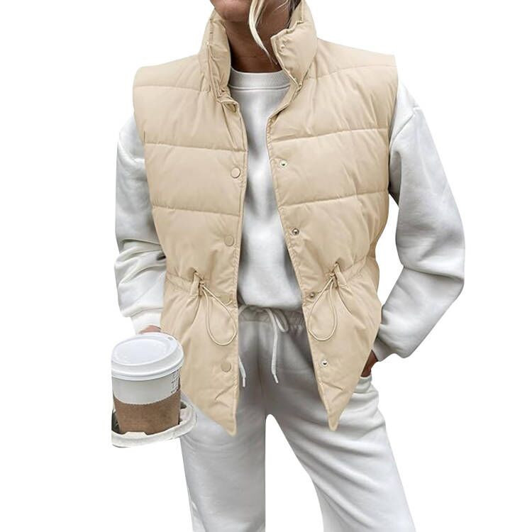 Punji pamučni prsluk Ženska nova jesen-zima 2023. Kratki široki ležerni prsluk Ženska modna jakna bez rukava velike veličine