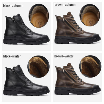 Ανδρικές χειμερινές μπότες χειροποίητες ρετρό ανδρικές μπότες  Ανδρικά χειμερινά παπούτσια 