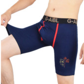 Ανδρικά εσώρουχα Μπόξερ Σορτς Βαμβακερά Πανίτες Ανδρική στάμπα αναπνεύσιμη θήκη με μεσαίο μακρύ πόδι Σώβρακο Ανδρικό μπαούλο Cueca Calzoncillo