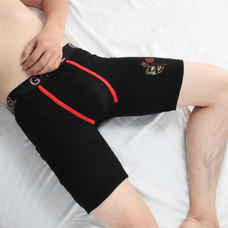 Ανδρικά εσώρουχα Μπόξερ Σορτς Βαμβακερά Πανίτες Ανδρική στάμπα αναπνεύσιμη θήκη με μεσαίο μακρύ πόδι Σώβρακο Ανδρικό μπαούλο Cueca Calzoncillo