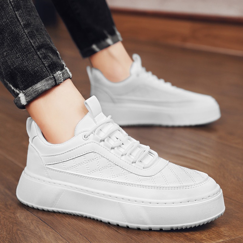 2023 Pantofi ocazional pentru bărbați, pantofi ușoare, respirabili, pantofi pentru bărbați, pantofi cu șireturi, albi, pentru călătorii de afaceri, Tenis masculin