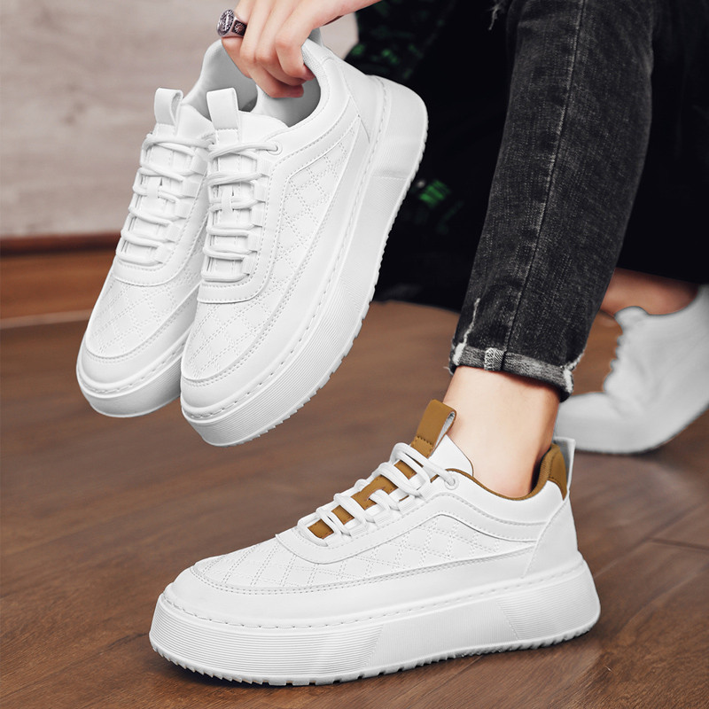 2023 Pantofi ocazional pentru bărbați, pantofi ușoare, respirabili, pantofi pentru bărbați, pantofi cu șireturi, albi, pentru călătorii de afaceri, Tenis masculin