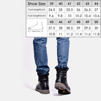 Μπότες χιονιού Ολόσωμες δερμάτινες χειμερινές μπότες για άνδρες ανδρικά χειμερινά παπούτσια Ζεστά χειροποίητα