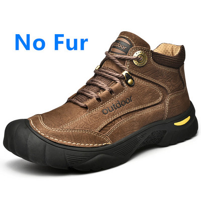 Pantofi pentru bărbați, la modă, de marcă de lux, cizme pentru bărbați, design nou, cizme de drumeție în aer liber, pentru bărbați, ocazional, iarnă, neagră, piele confortabile