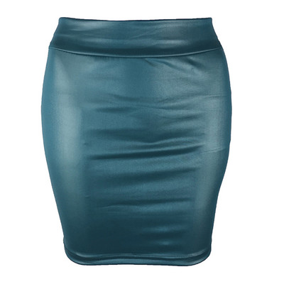 Σύνθετο μέγεθος 3XL Κοντή φούστα με κορμάκι ψηλόμεσο Γυναικείο Γυναικείο Εργασιακό Ρούχο Μόδα Σέξι Γυναικεία Μίνι Φούστα Μονόχρωμη PU Δερμάτινο μπουμπούκι