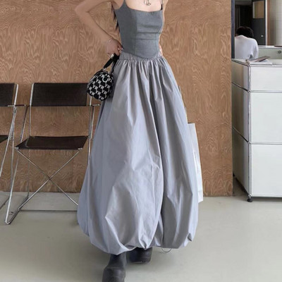 Maxi BUD suknje Ženske labave Pure Chic Ljetni temperament Visoki struk Harajuku Ins Novi dolazak Uredska dama Seksi klupska odjeća za sve