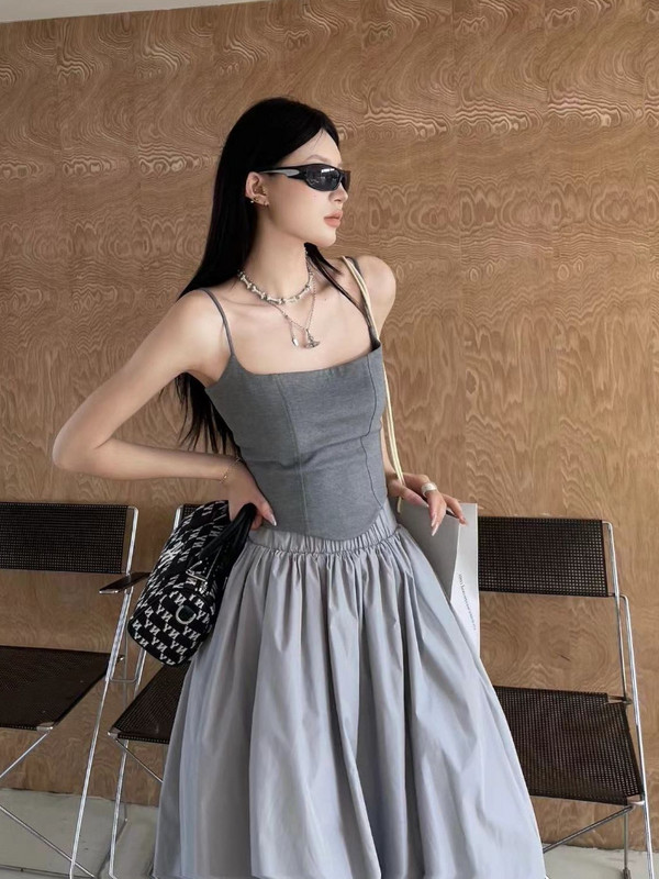 Maxi BUD suknje Ženske labave Pure Chic Ljetni temperament Visoki struk Harajuku Ins Novi dolazak Uredska dama Seksi klupska odjeća za sve