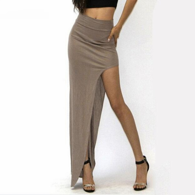 INDJXND Nova ljetna vruća rasprodaja, seksi ženska suknja, maksi suknja s otvorenim bočnim razdjelima, ženske duge suknje visokog struka, donja odjeća