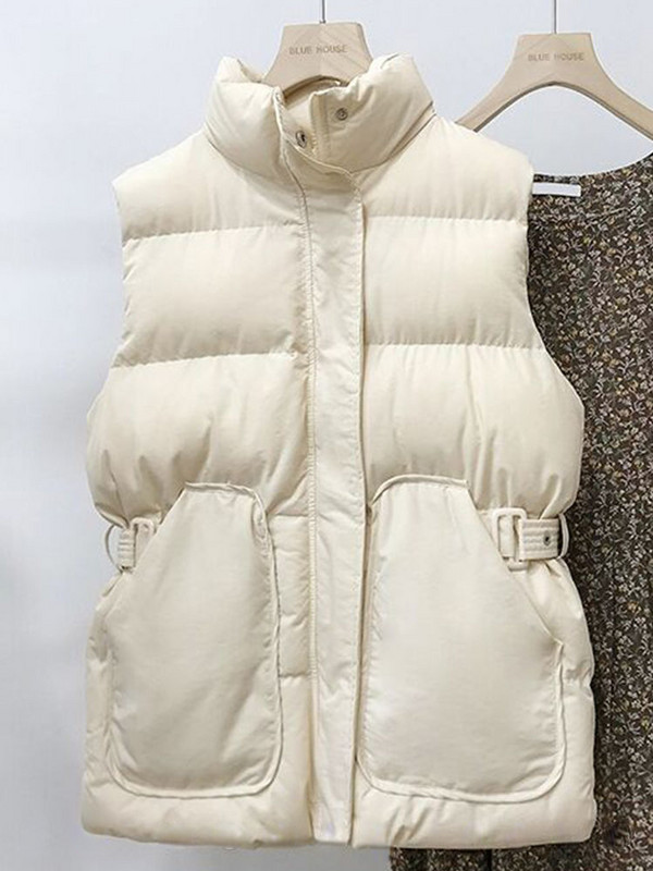 Vintage prsluci Ženska odjeća Široka modna zimska, sveobuhvatna, ležerna, džepovi, korejski stil Topli Chalecos Para Mujer Streetwear Chic