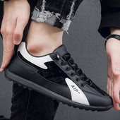 Tenisice Muške Nove proljetne i jesenske ravne muške cipele s ravnim dnom na vezanje Ležerne modne vanjske protuklizne prozračne svestrane trendi cipele