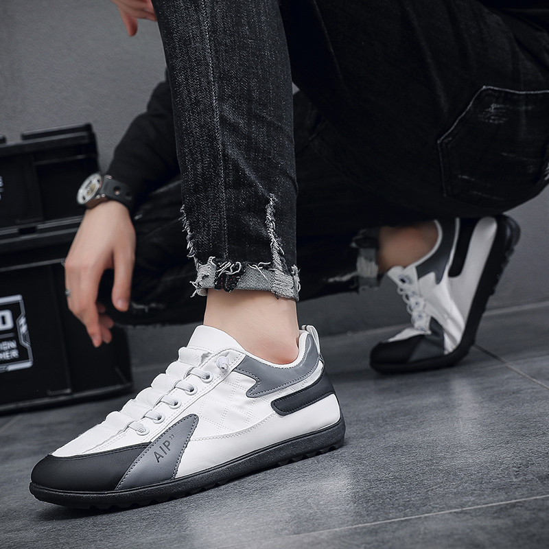 Tenisice Muške Nove proljetne i jesenske ravne muške cipele s ravnim dnom na vezanje Ležerne modne vanjske protuklizne prozračne svestrane trendi cipele