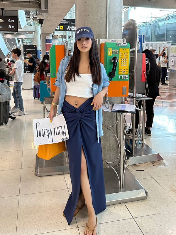 Japanska seksi suknja visokog struka za žene, ljetne maksi plave Y2k suknje, duge koketne suknje s prorezom, jednobojne, uske, korejske modne falda