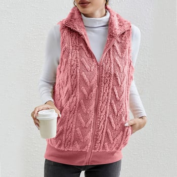 Γυναικείο χειμερινό καλώδιο γιλέκο Gilet Γιλέκο Σώμα πιο ζεστό αμάνικο παλτό μπλούζα Μπλούζα Γυναικεία ζεστά ρούχα για γυναίκες 2023